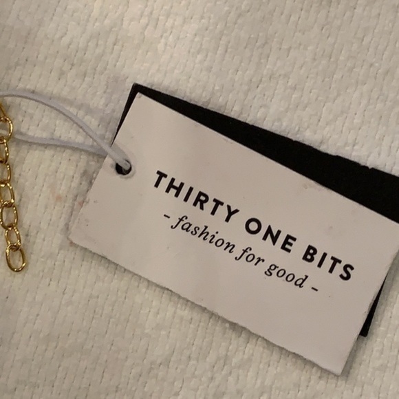 31bits 14k gold filled paper wrap beads delicate chain statement necklace - Picture 3 of 11